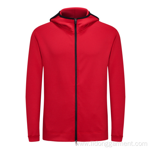 men women polyester hooded sport running jacket